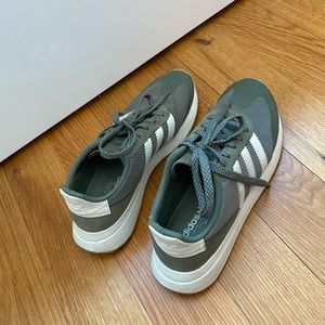 Green Adidas sneakers